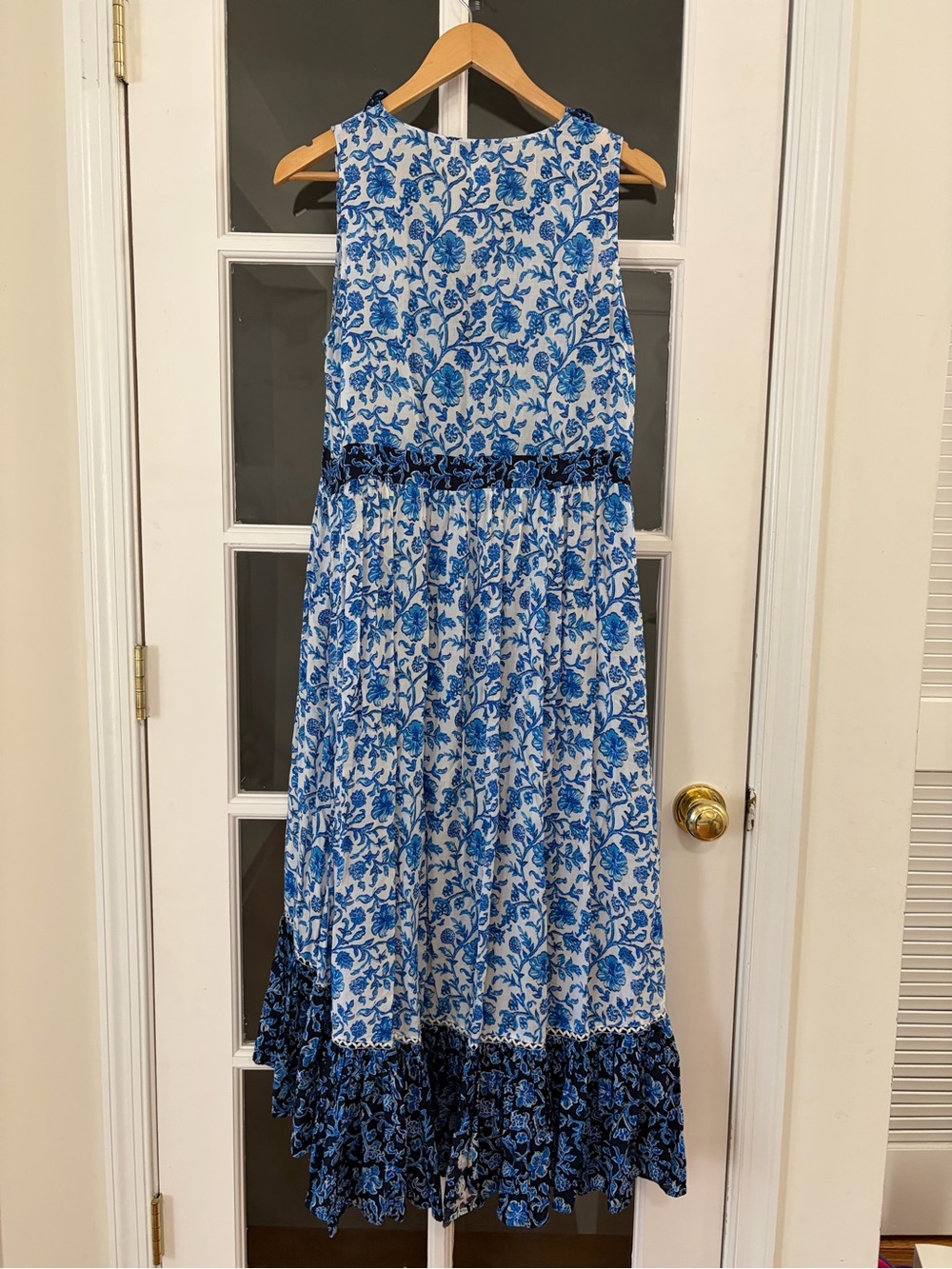 TOMMY BAHAMA Woodblock  Ruffle Dress - Size S - Picture 3 of 7